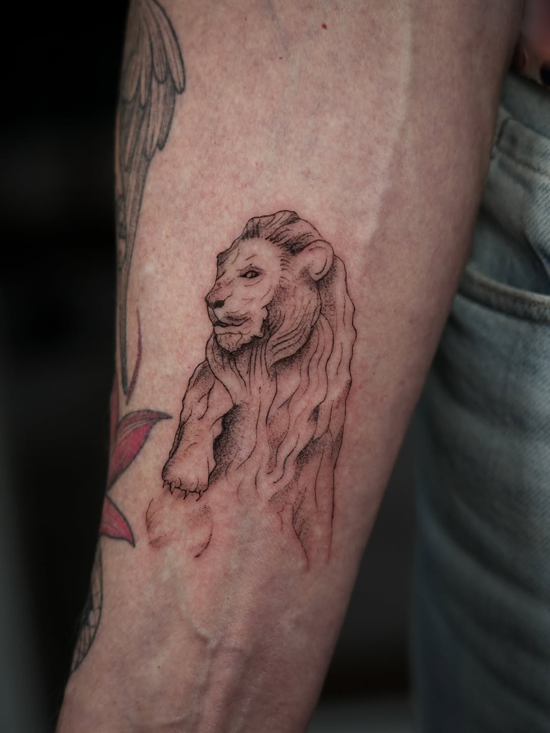 Tattoo by @tomtranchina โ fine_line, dotwork