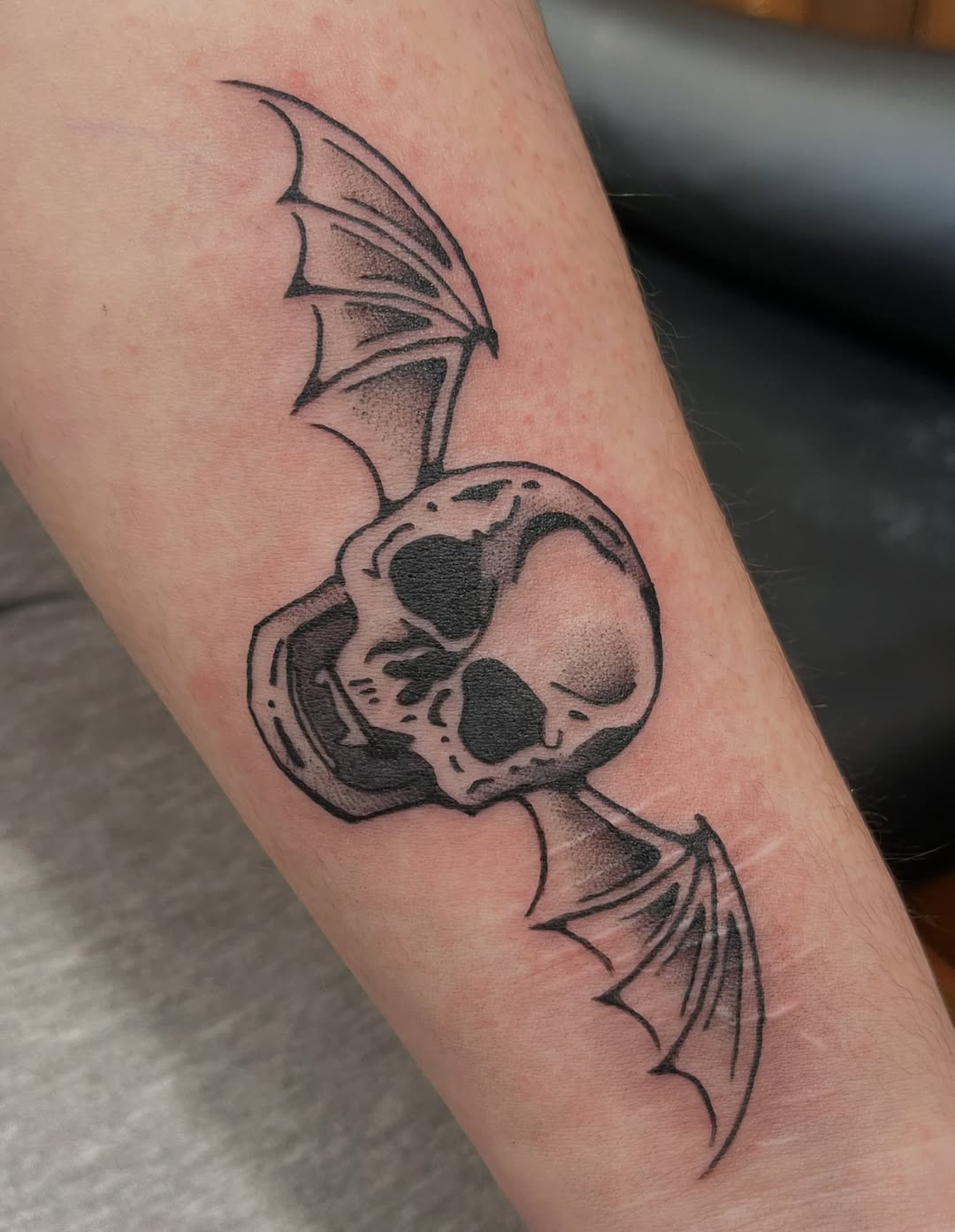 Tattoo by @dum.luck.ink — black_and_grey, dark_realism