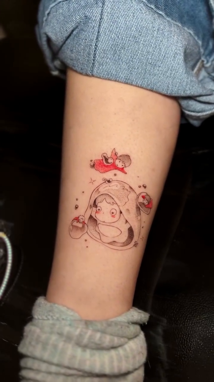 Tattoo by @gatxdelboske_ โ fine_line, anime