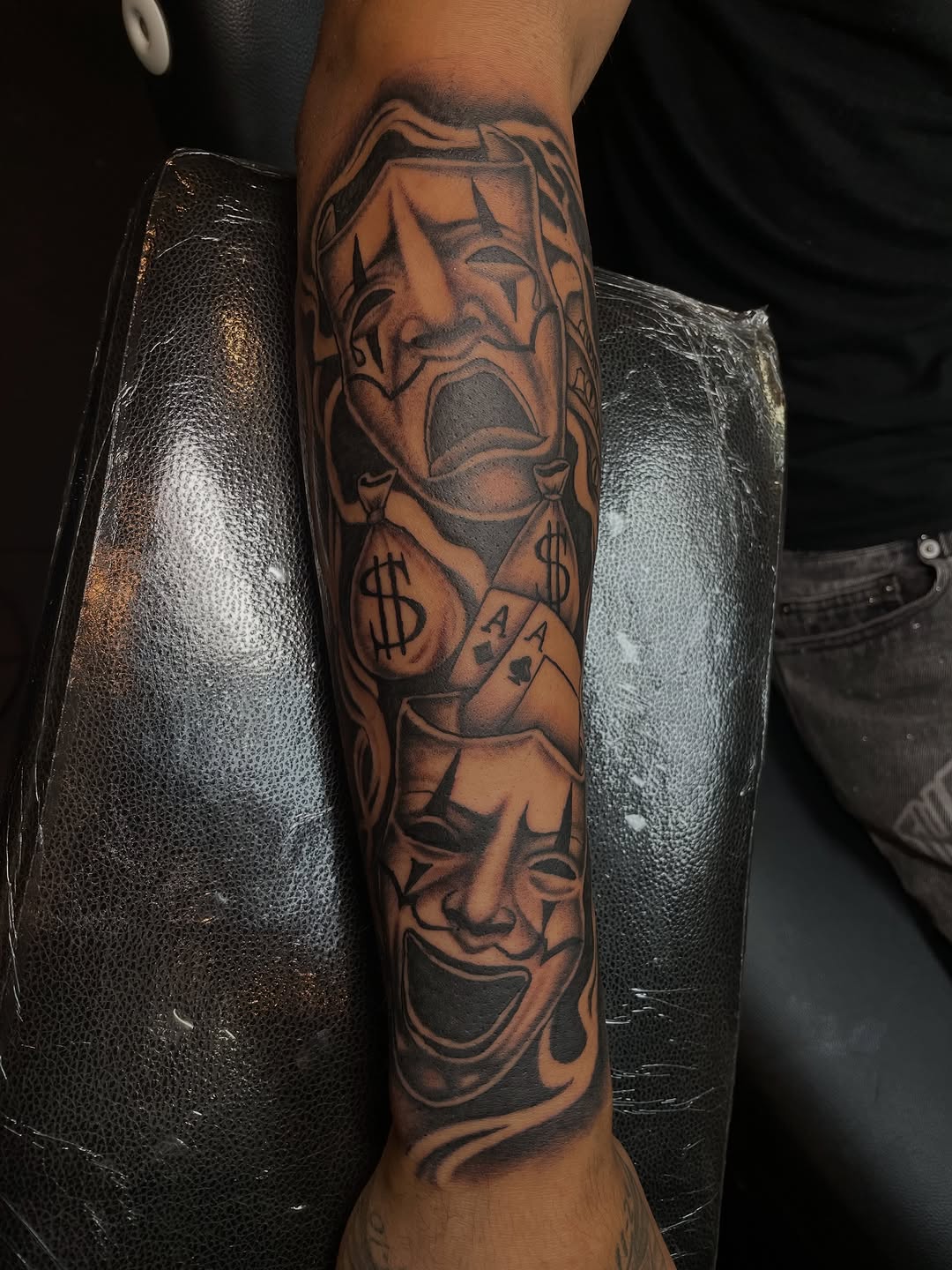 Tattoo by @lj._tattoos — chicano, black_and_grey