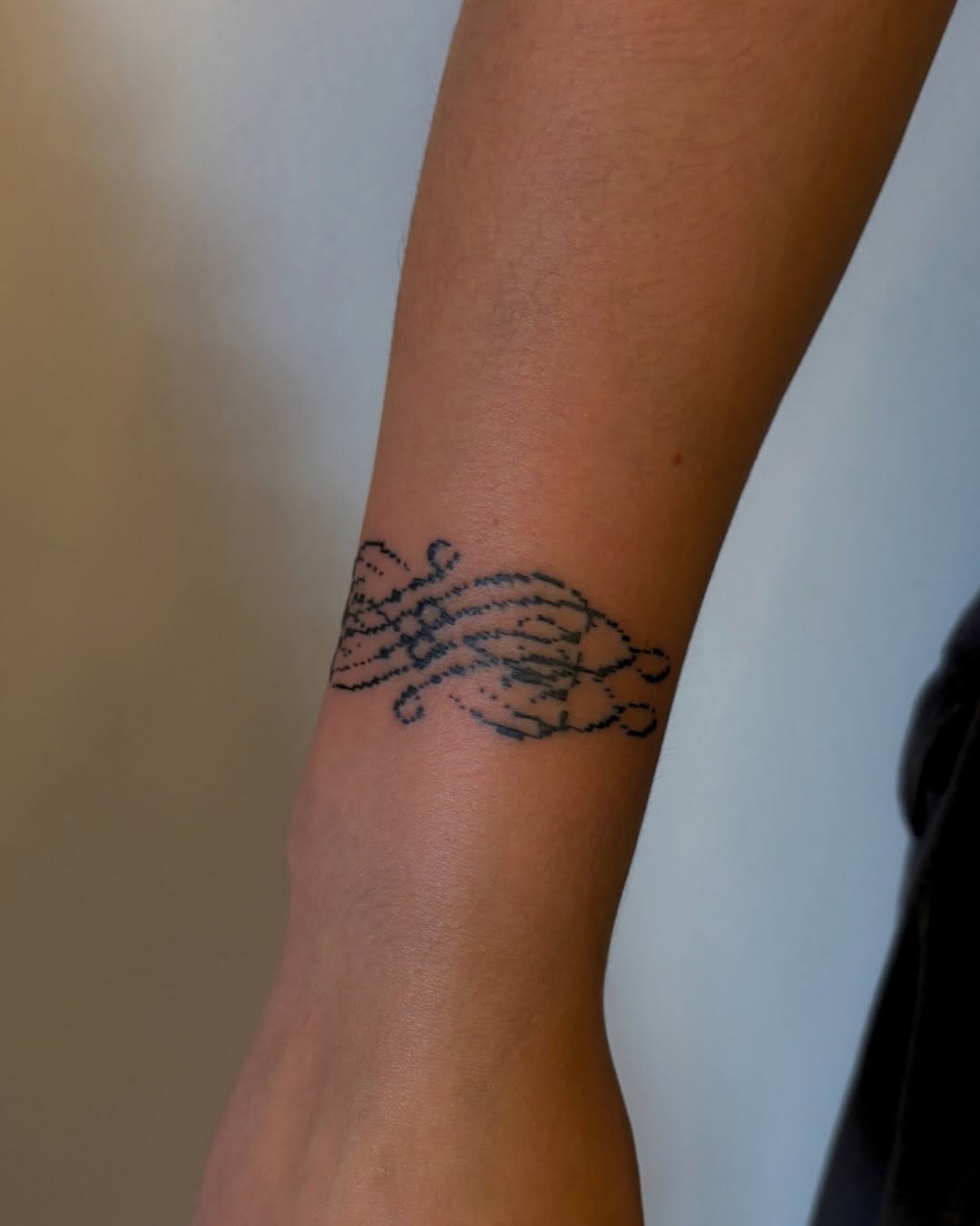 Tattoo by @cupidstunts__ — dotwork, fine_line
