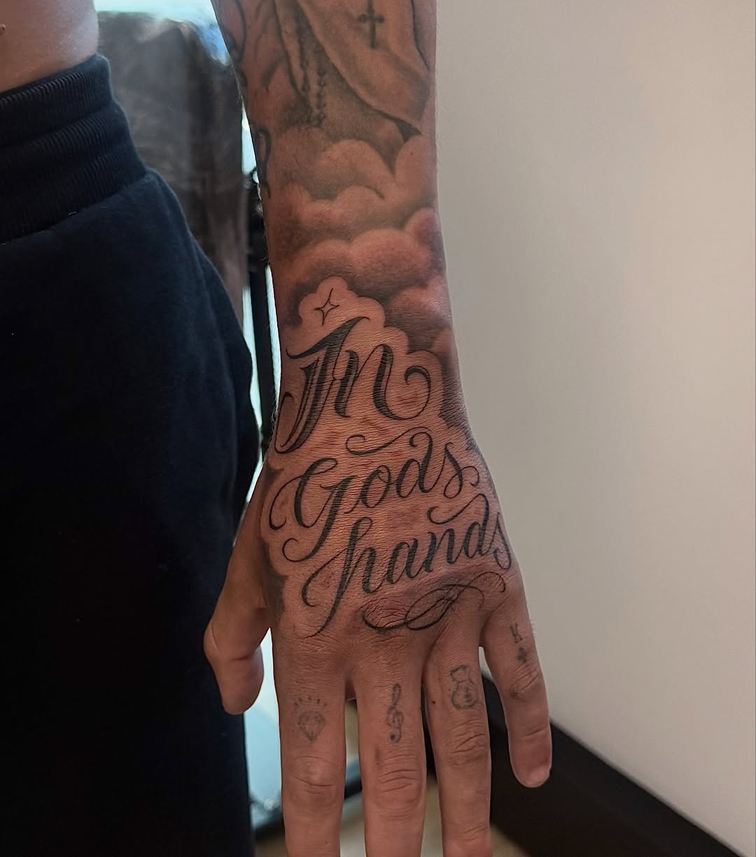 Tattoo by @jackcalliertattoos โ lettering_script, black_and_grey