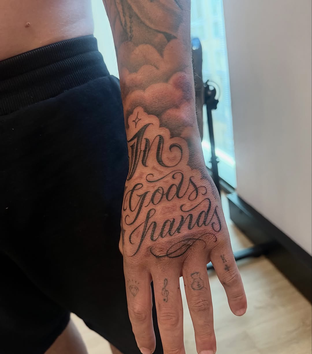 Tattoo by @jackcalliertattoos โ lettering_script, black_and_grey