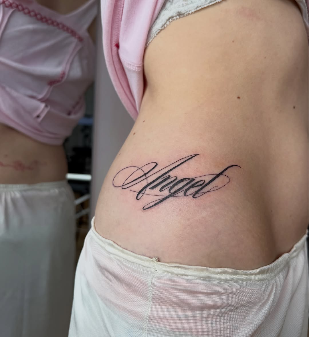 Tattoo by @kathrills β lettering_script, fine_line