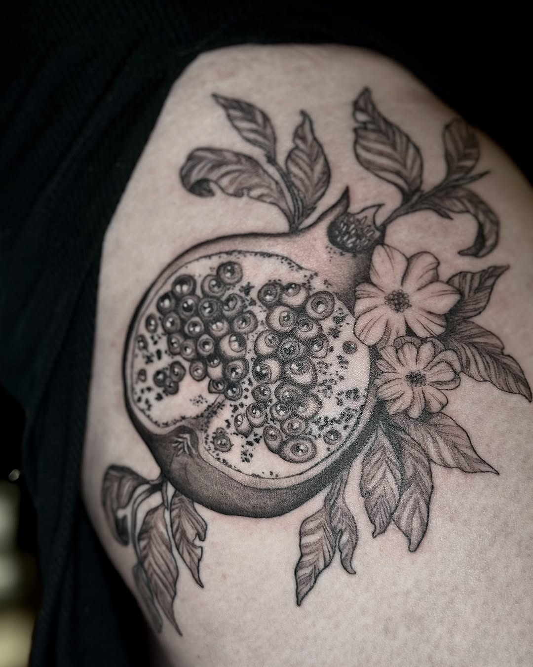 Tattoo by @velvet.briar — black_and_grey, realism