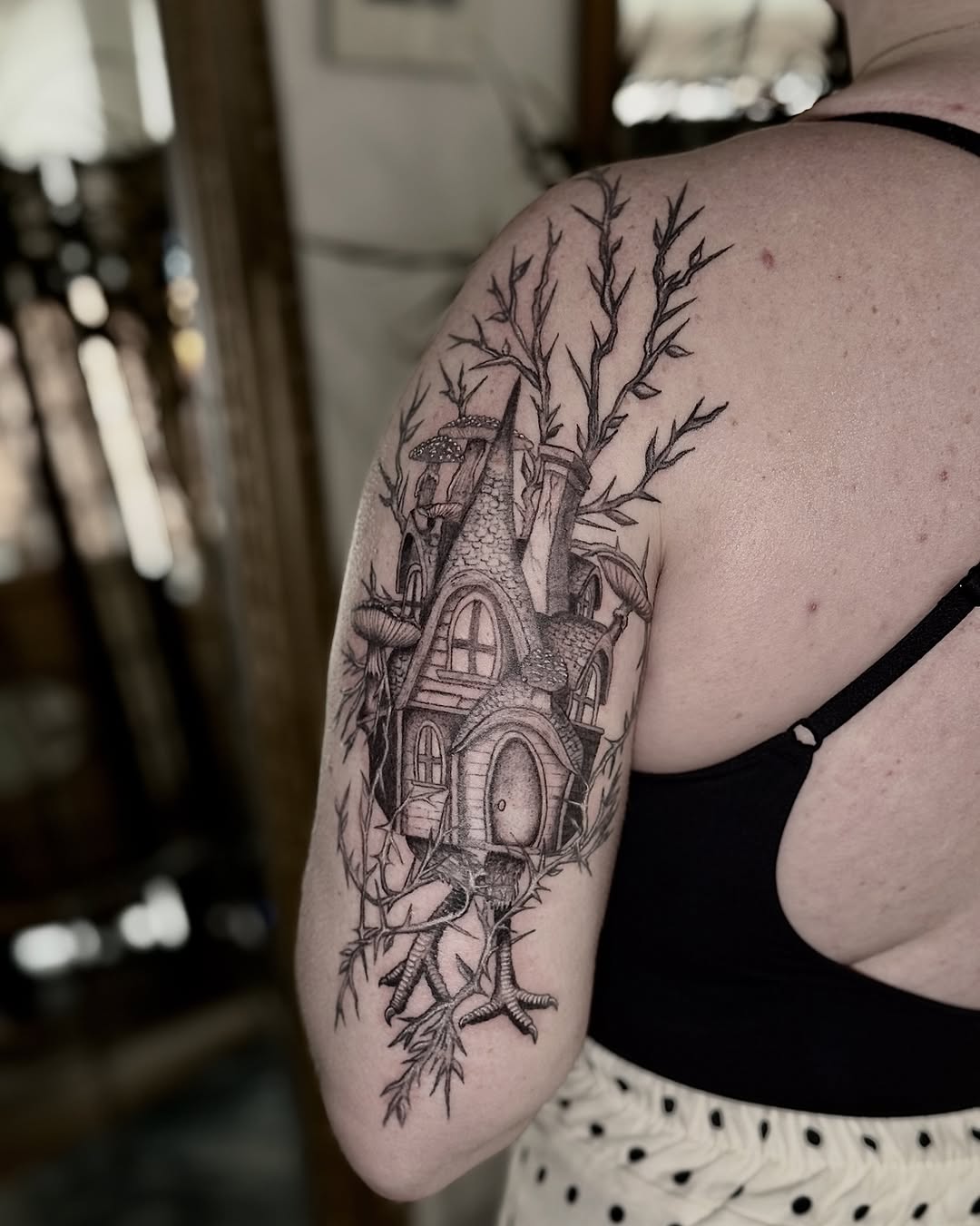 Tattoo by @velvet.briar — illustrative, black_and_grey