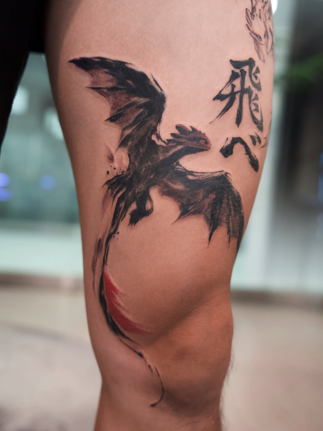 Tattoo by @tattooist_lionel — illustrative, black_and_grey