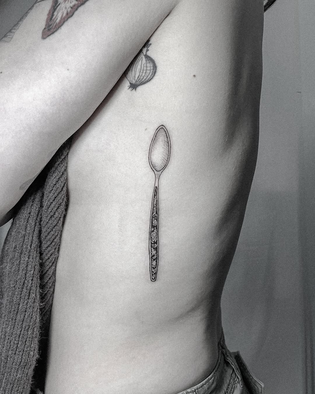 Tattoo by @inshvvn — fine_line, black_and_grey