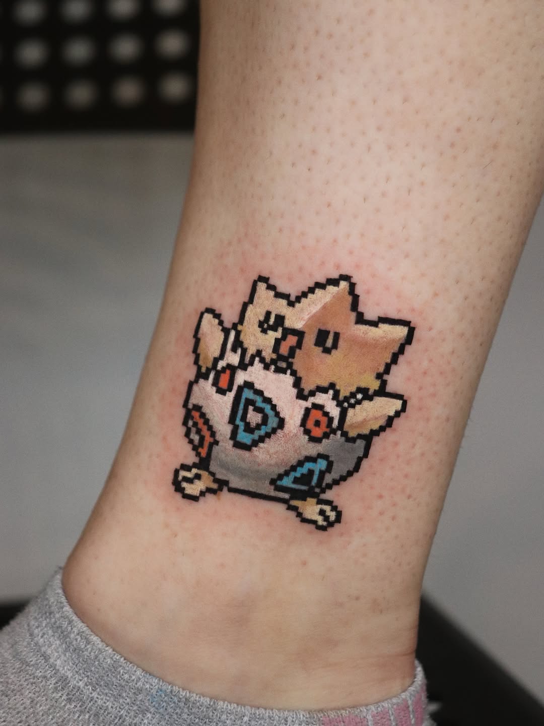 Tattoo by @insert_coin_1 β anime, pixel_art