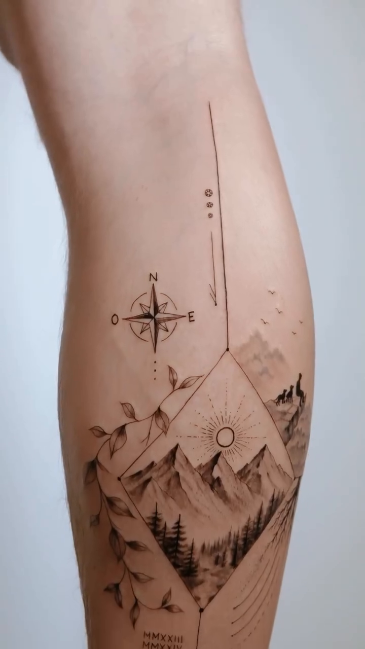 Tattoo by @viento_tattoos โ fine_line, black_and_grey