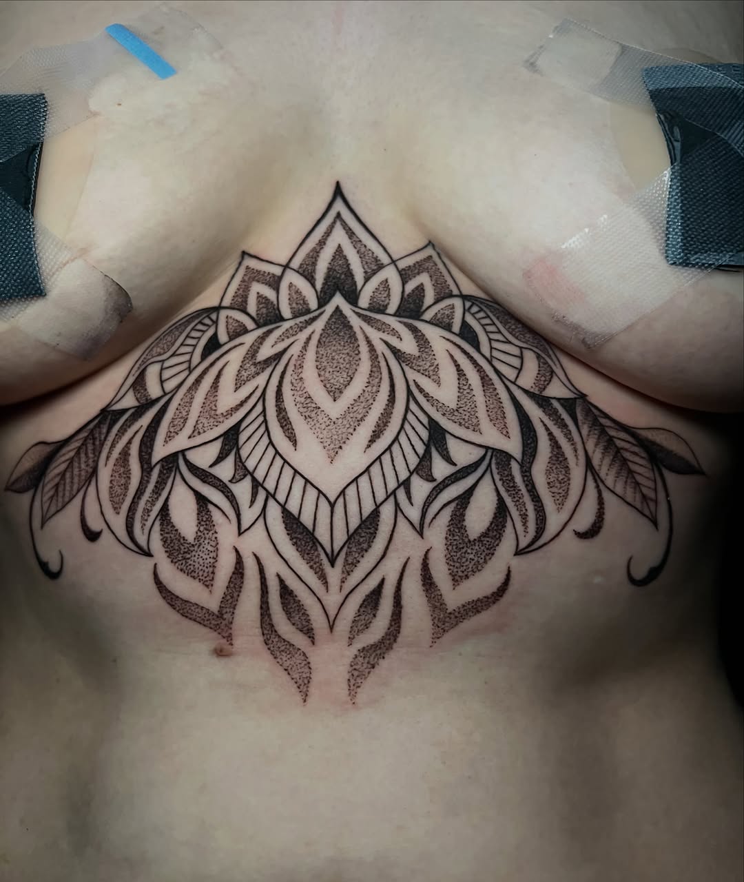 Tattoo by @frankendots — dotwork, ornamental