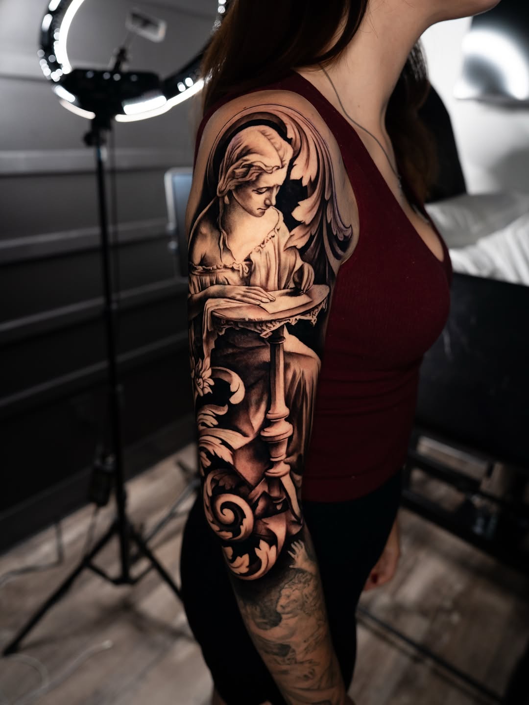 Tattoo by @mckenna_tattoo — realism, black_and_grey