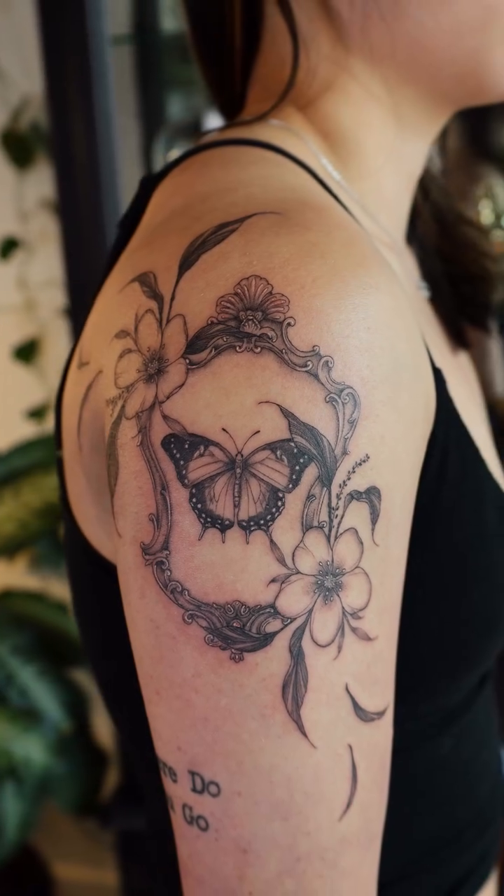 Tattoo by @abby.inks — fine_line, black_and_grey