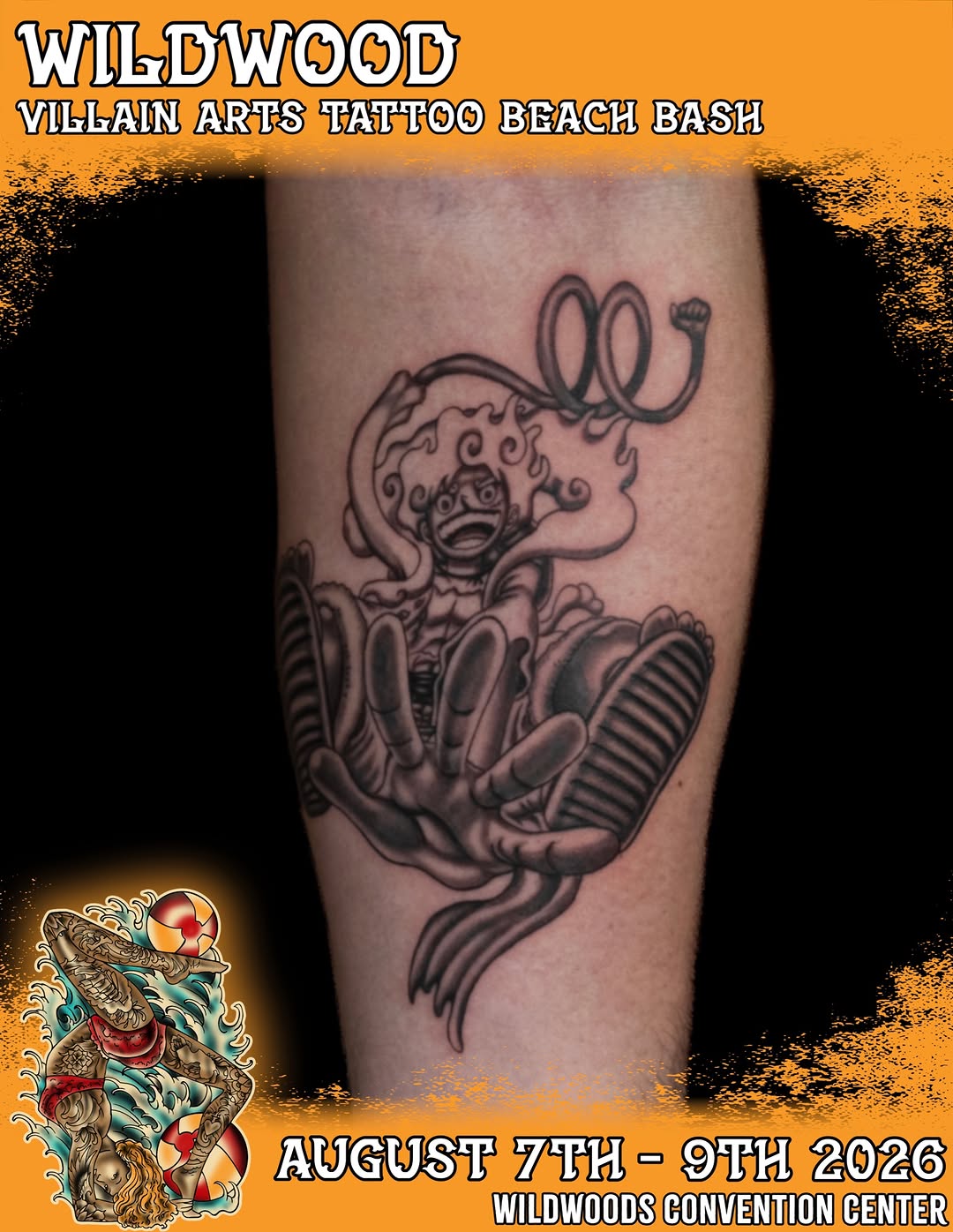 Tattoo by @wenghiskhan_tattoos — anime, black_and_grey