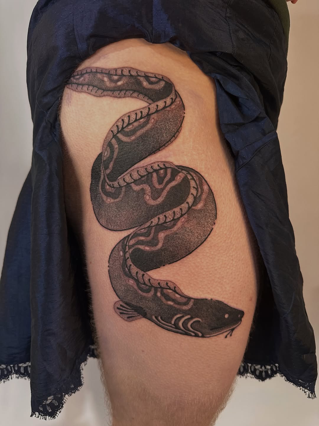 Tattoo by @fishcake.tats β japanese_irezumi, black_and_grey