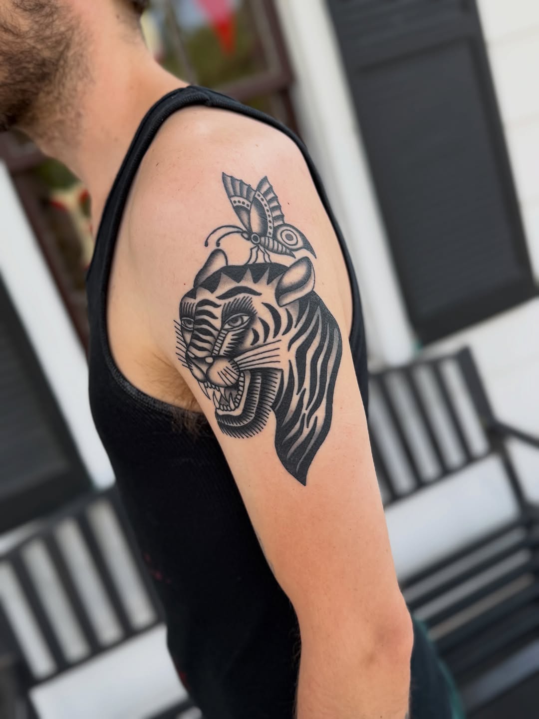 Tattoo by @toniaraye_tattoo — american_traditional, black_and_grey