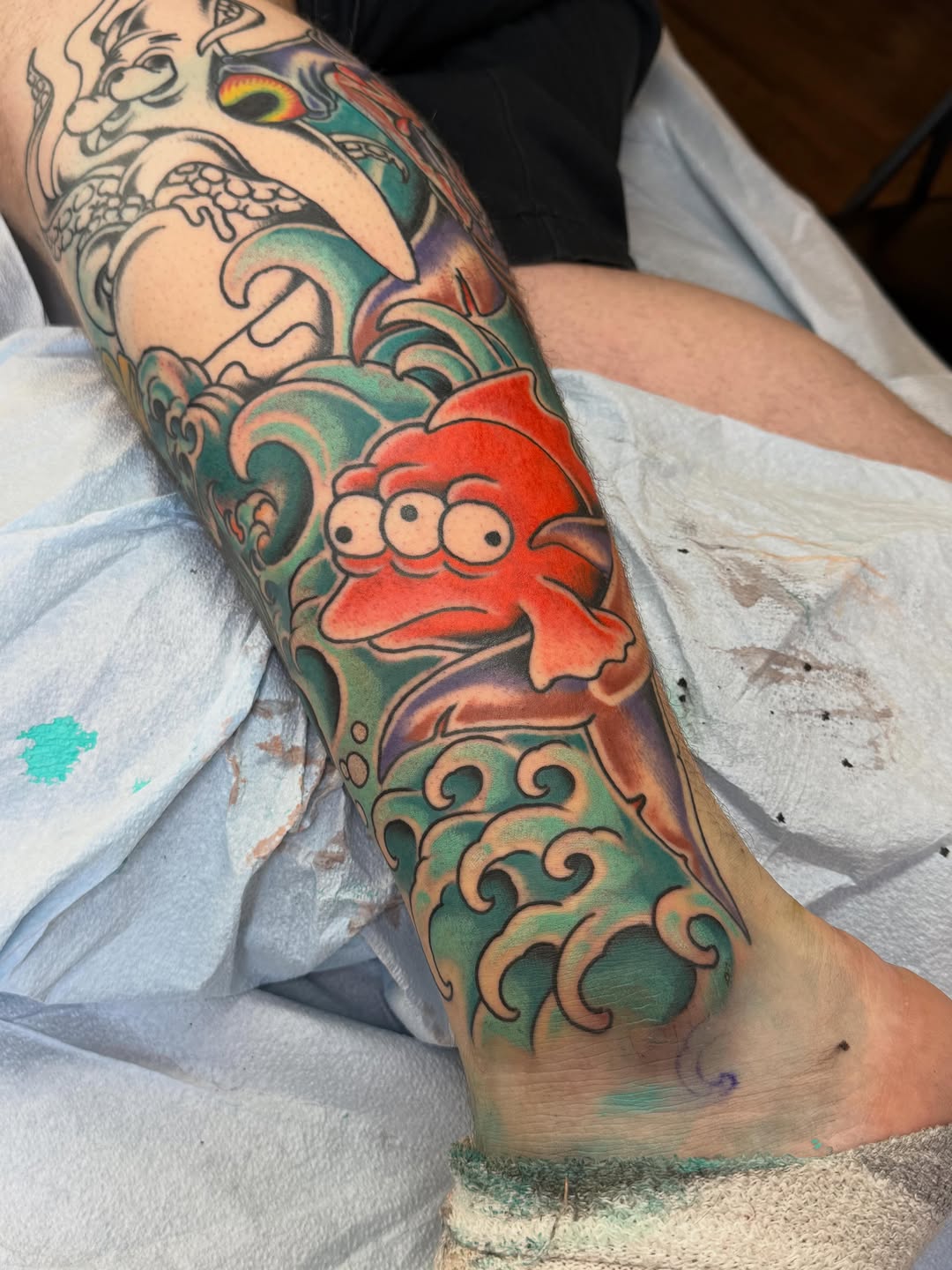 Tattoo by @crookedrain_crookedrain โ japanese_irezumi, new_school