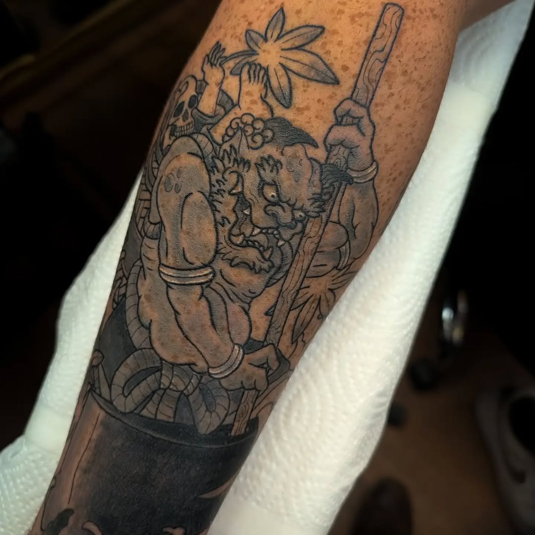 Tattoo by @jptattooartist — japanese_irezumi, black_and_grey