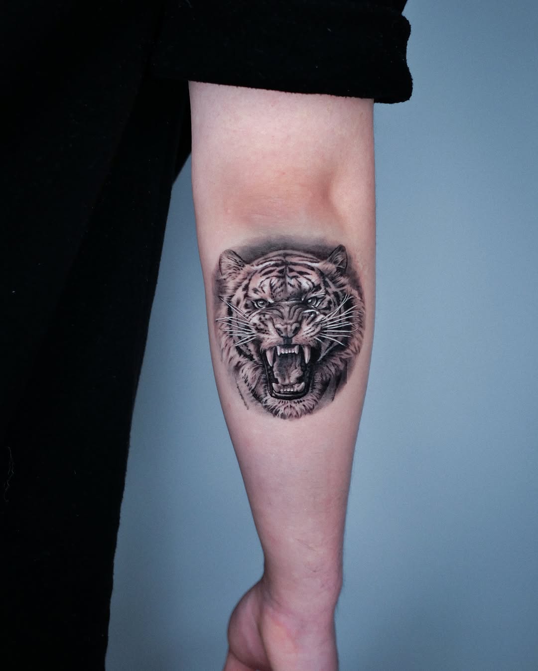 Tattoo by @hudiny_tattoo β realism, black_and_grey