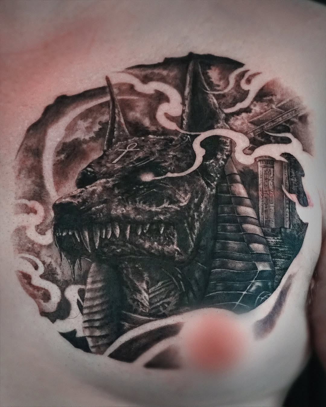 Tattoo by @dokdan.tt — realism, black_and_grey