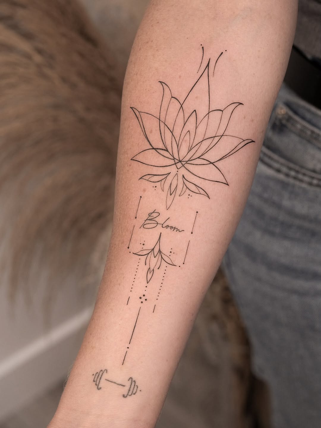 Tattoo by @ink.maude — fine_line, lettering_script