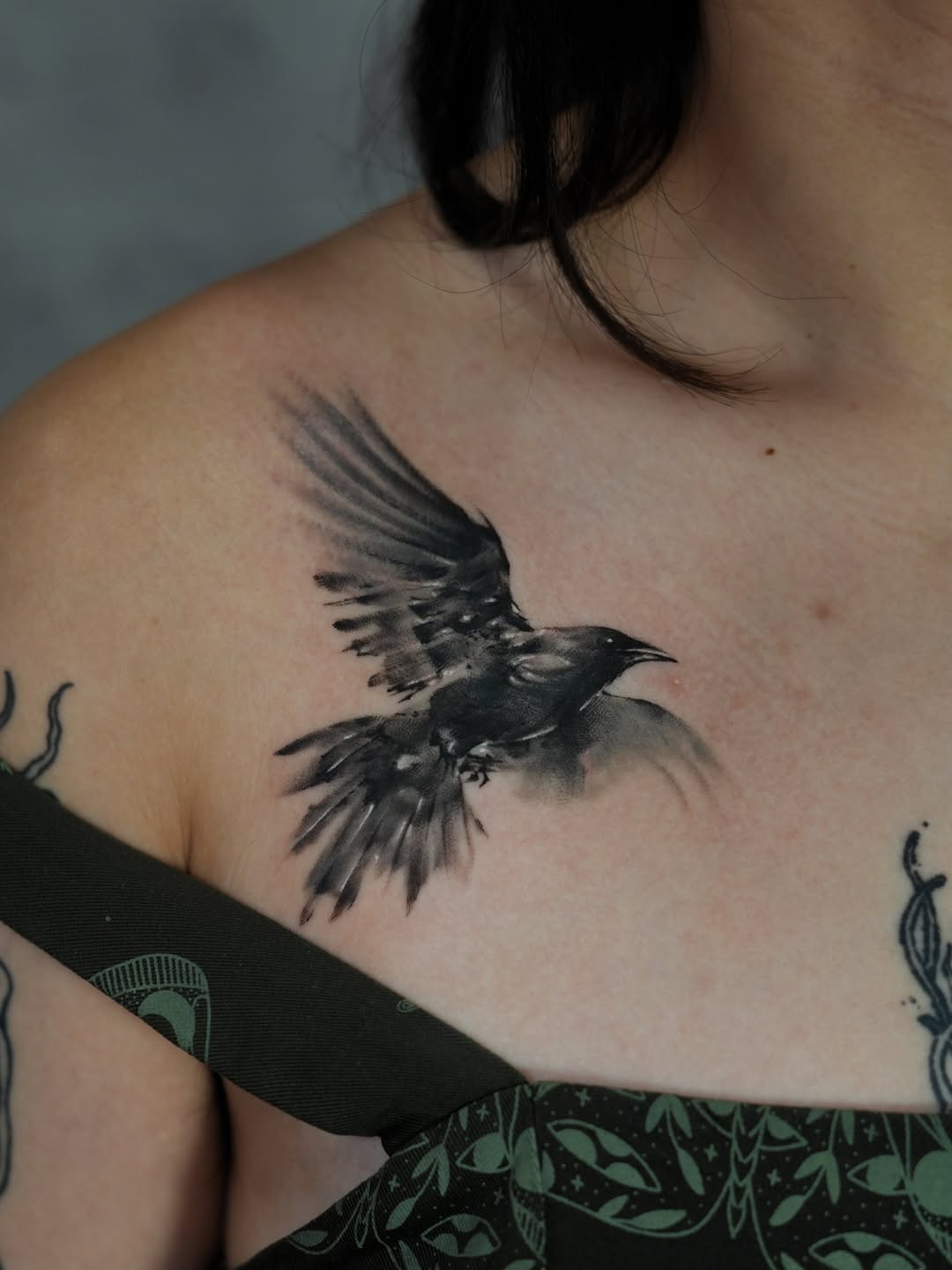 Tattoo by @mr.yang_tattoo โ black_and_grey, illustrative