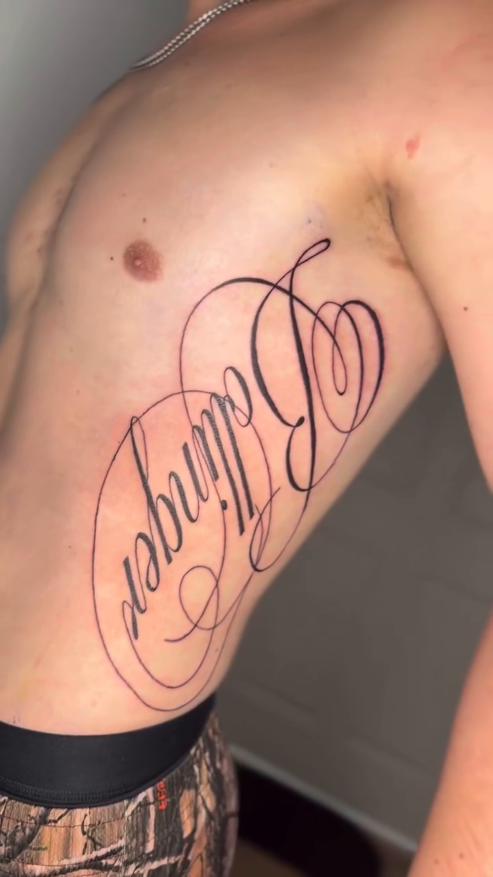 Tattoo by @precise.ink β lettering_script, fine_line