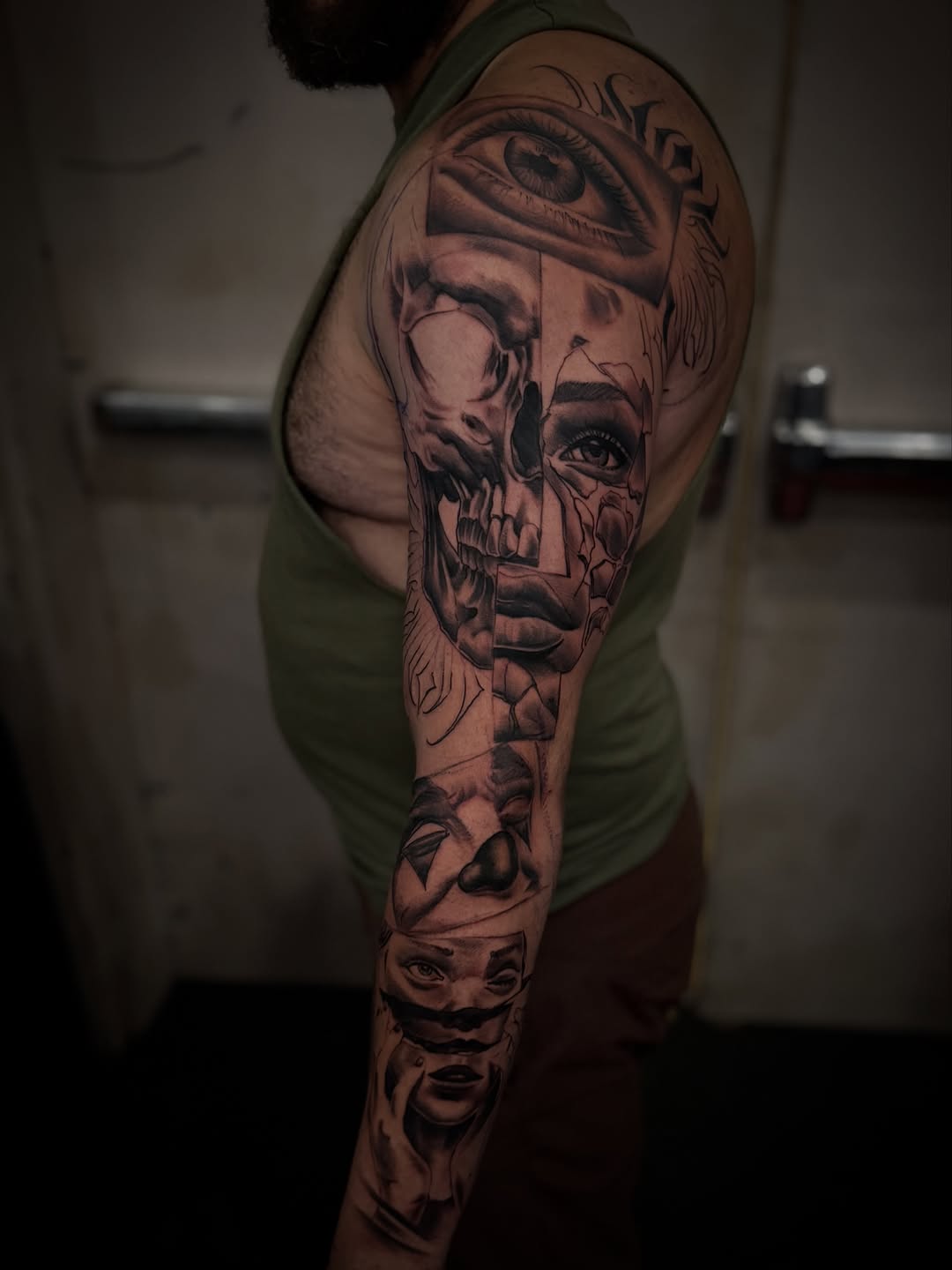 Tattoo by @sincerelyyourzstudios — black_and_grey, realism