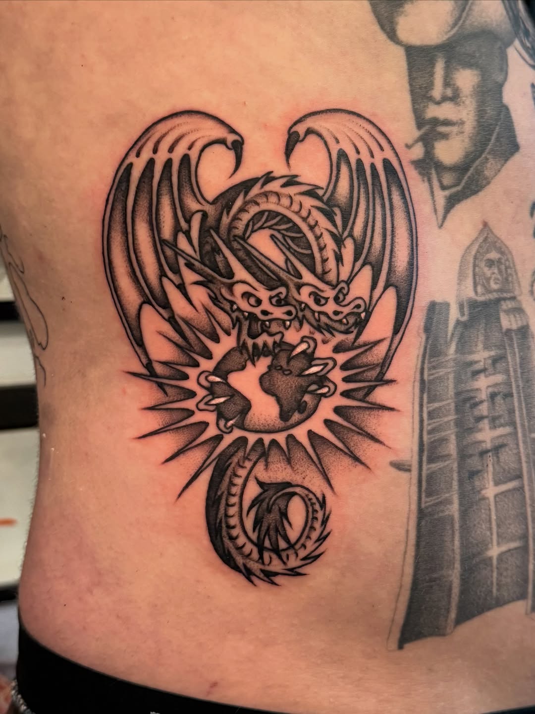 Tattoo by @lilcenzo — black_and_grey, dotwork
