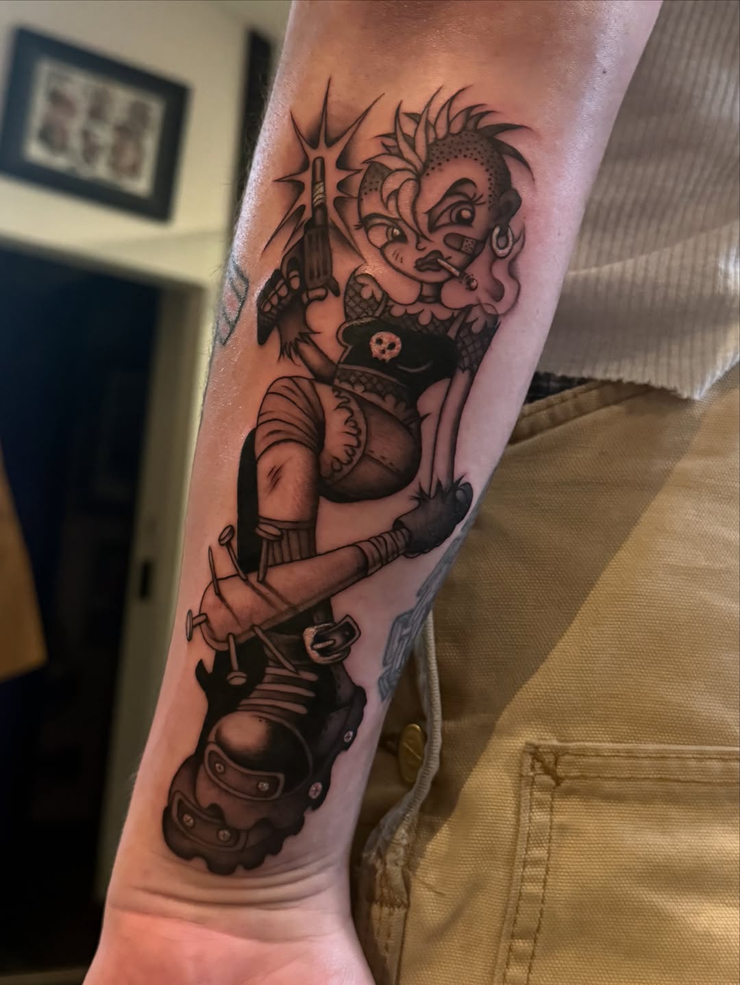 Tattoo by @lilcenzo — new_school, trash_polka