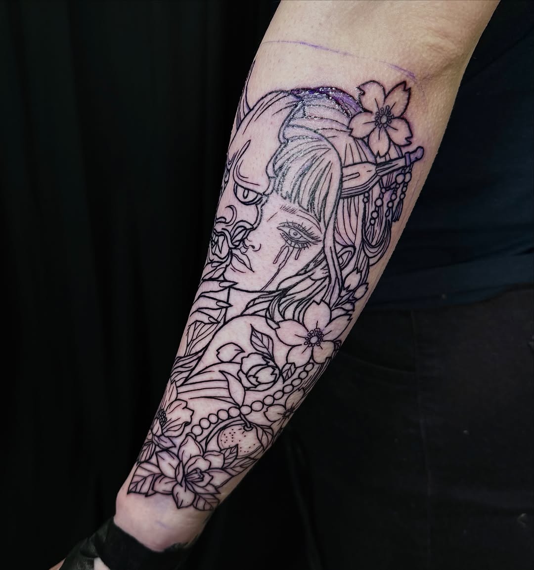 Tattoo by @inkdbybrit — japanese_irezumi, fine_line