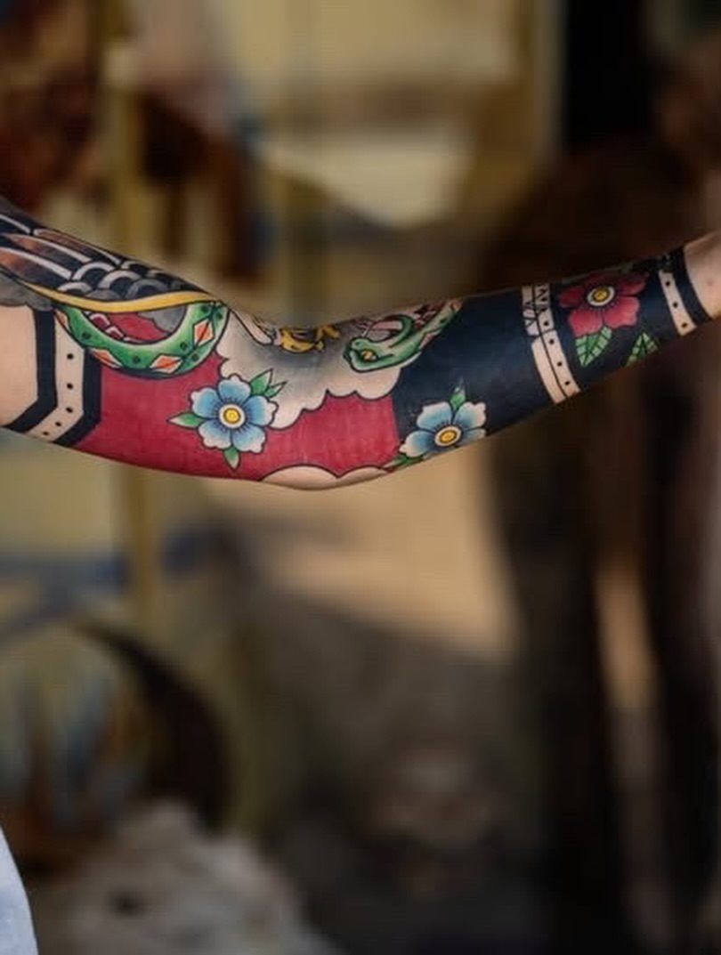 Tattoo by @chelsartistry — american_traditional, neo_traditional