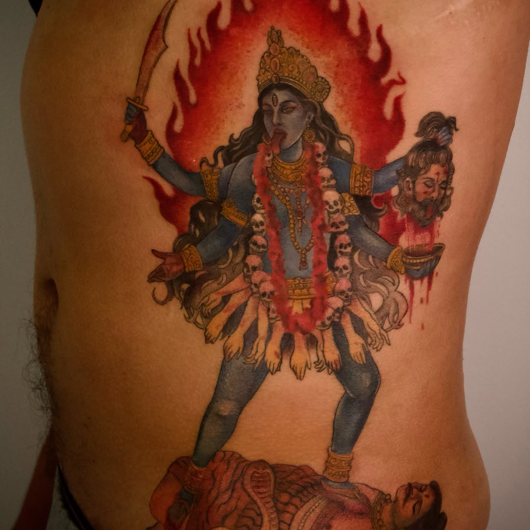 Tattoo by @migeon_tattoo — dark_realism, black_and_grey