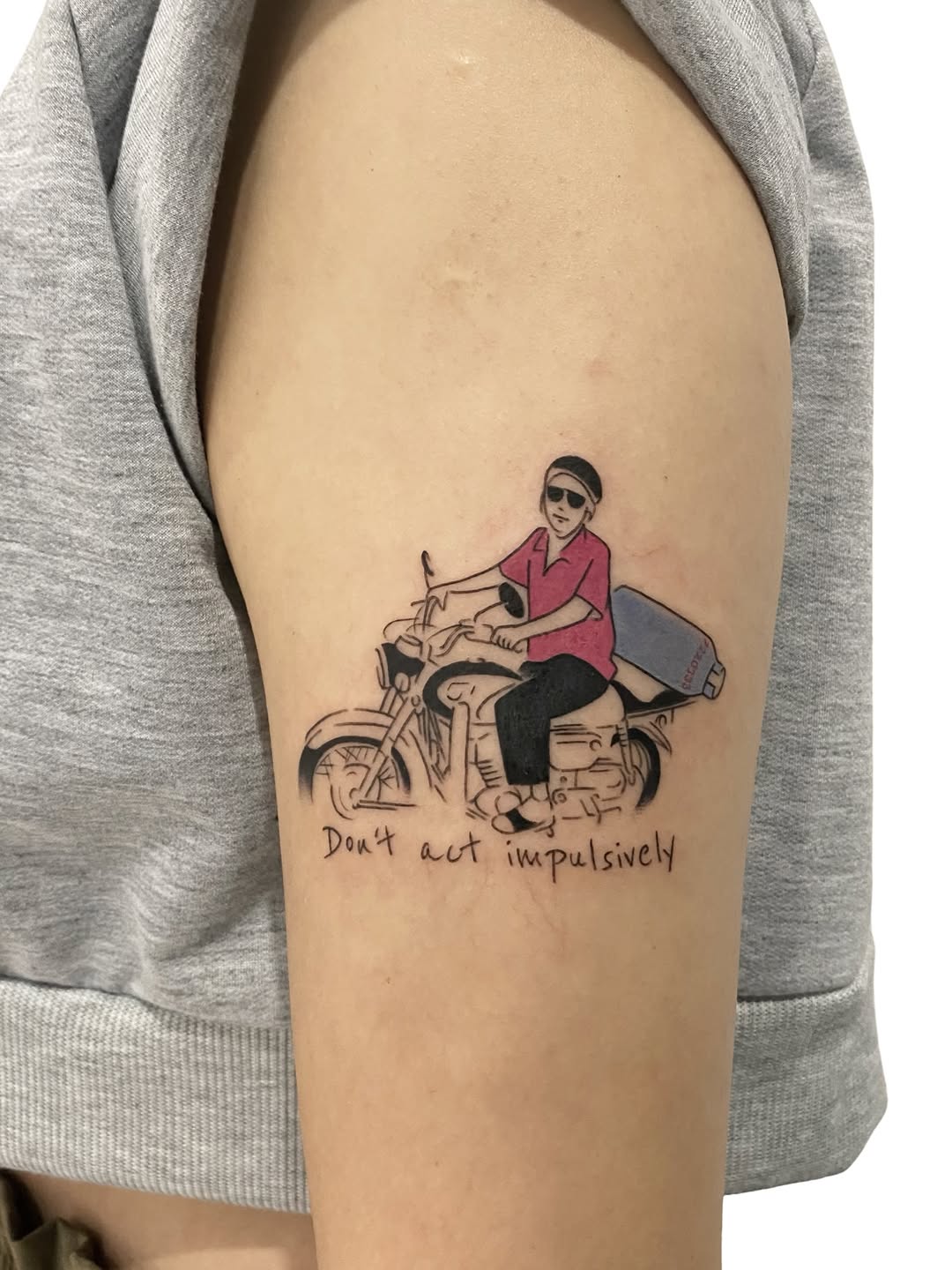 Tattoo by @angustattoo โ lettering_script, illustrative
