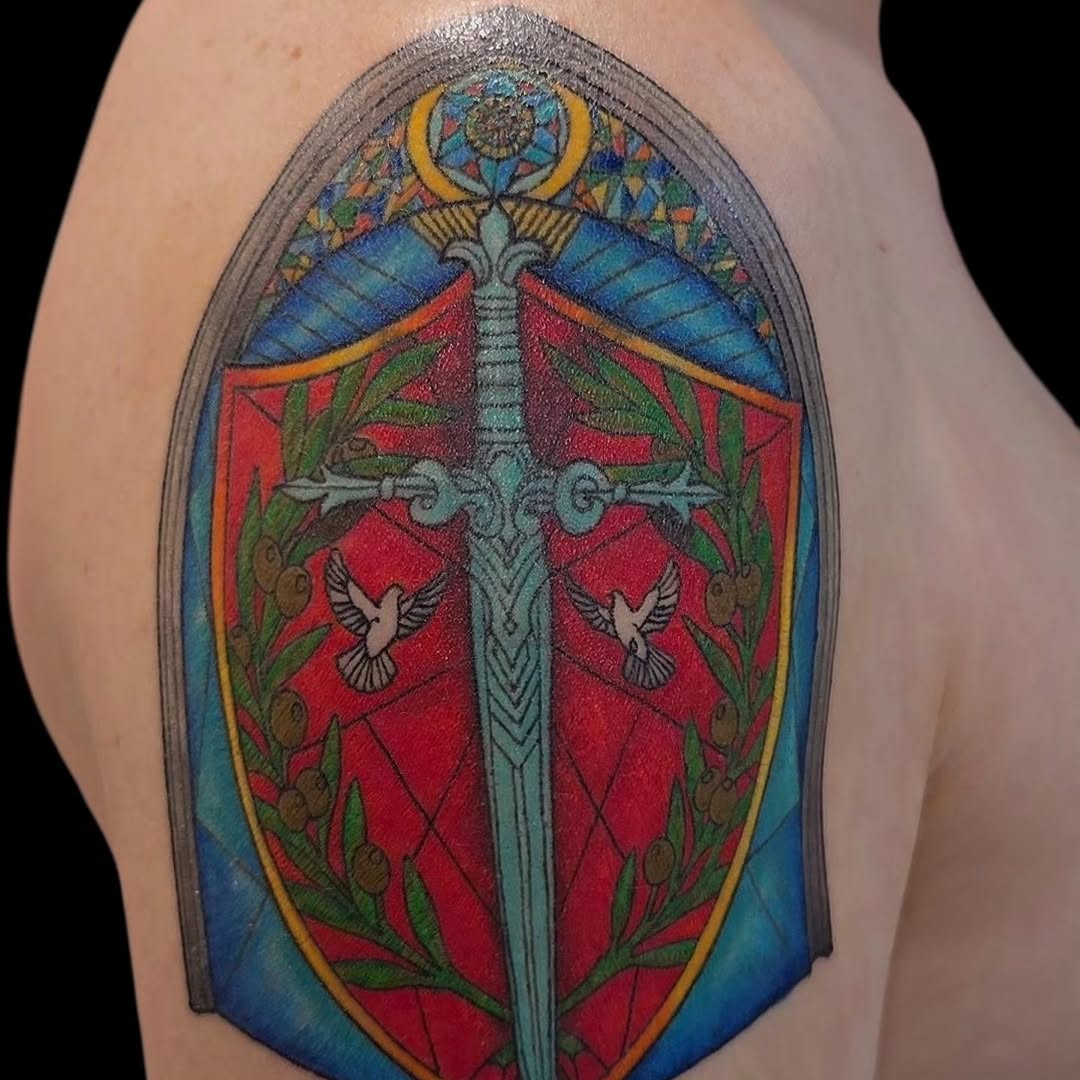 Tattoo by @creativeinsighttattoo19 β realism, stained_glass