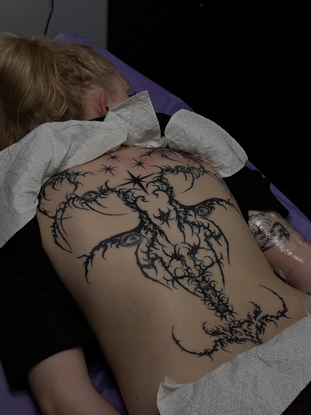 Tattoo by @feralfawntattoo — blackwork, ornamental