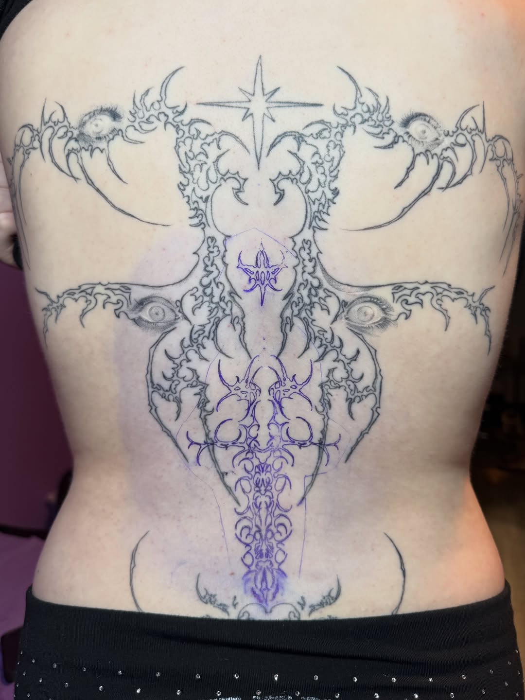 Tattoo by @feralfawntattoo — blackwork, ornamental