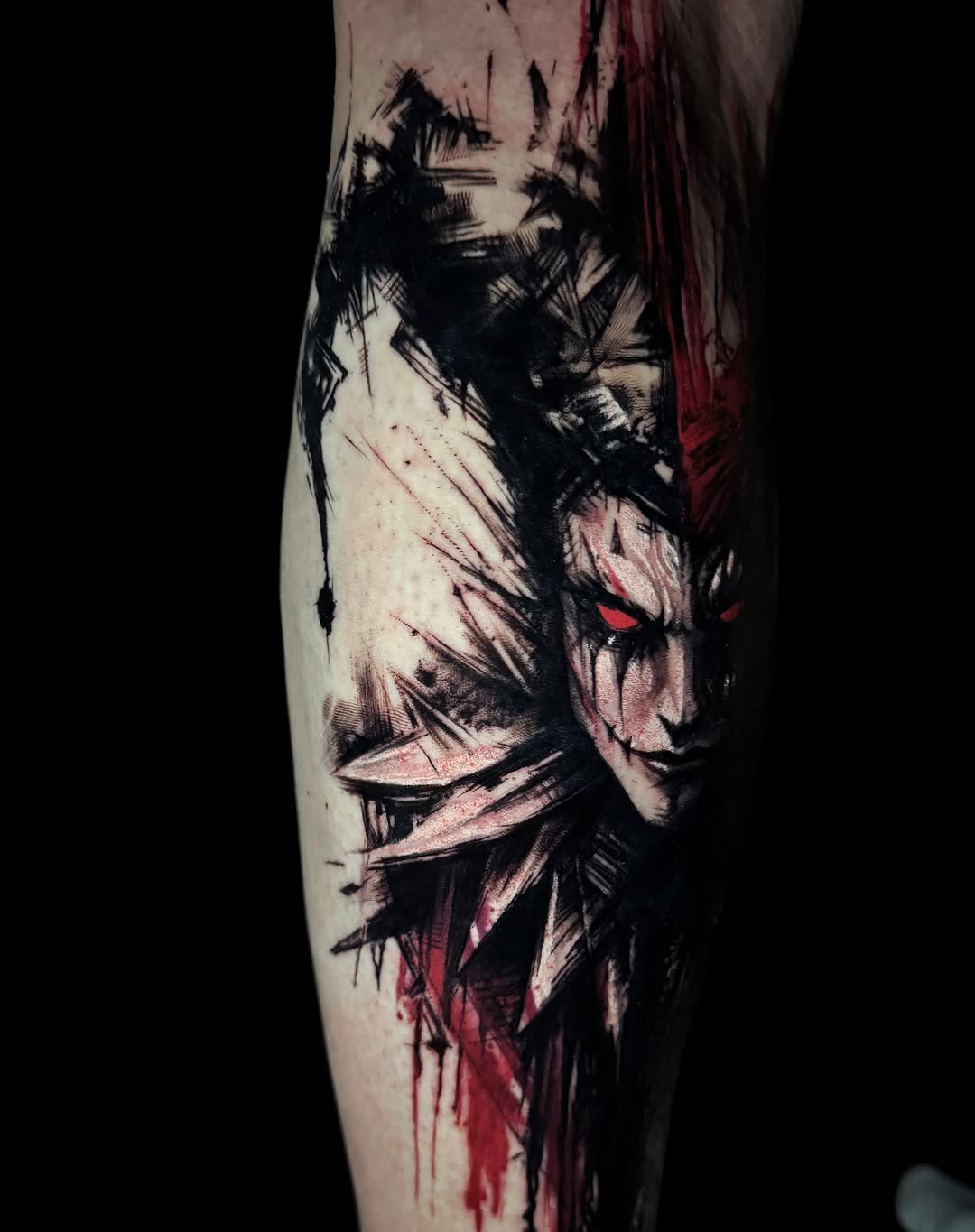Tattoo by @khludnev_tattoo — trash_polka, dark_realism