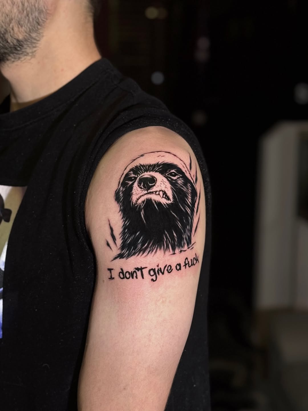 Tattoo by @tamaris.tattoo — black_and_grey, lettering_script