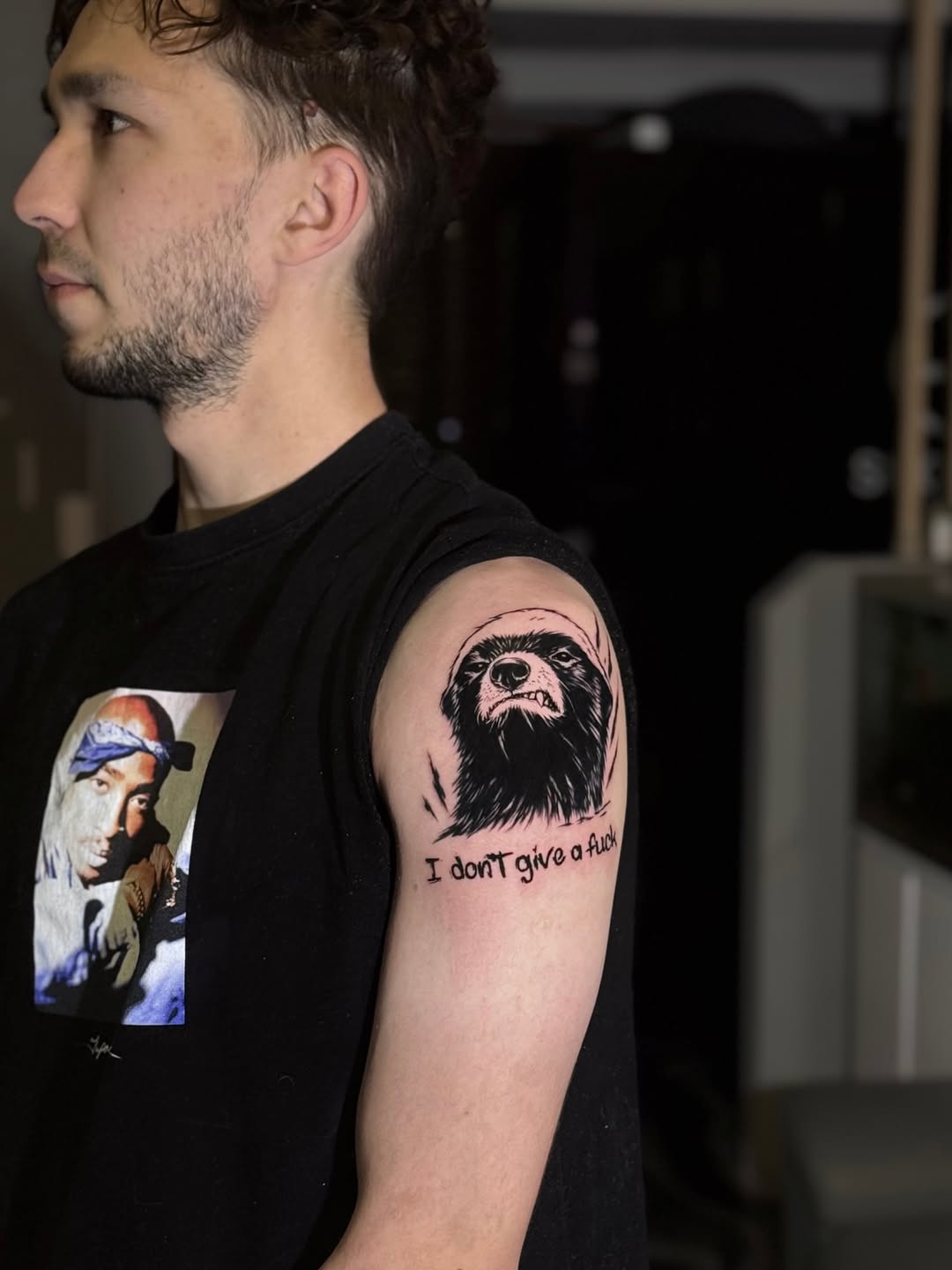 Tattoo by @tamaris.tattoo — blackwork, lettering_script