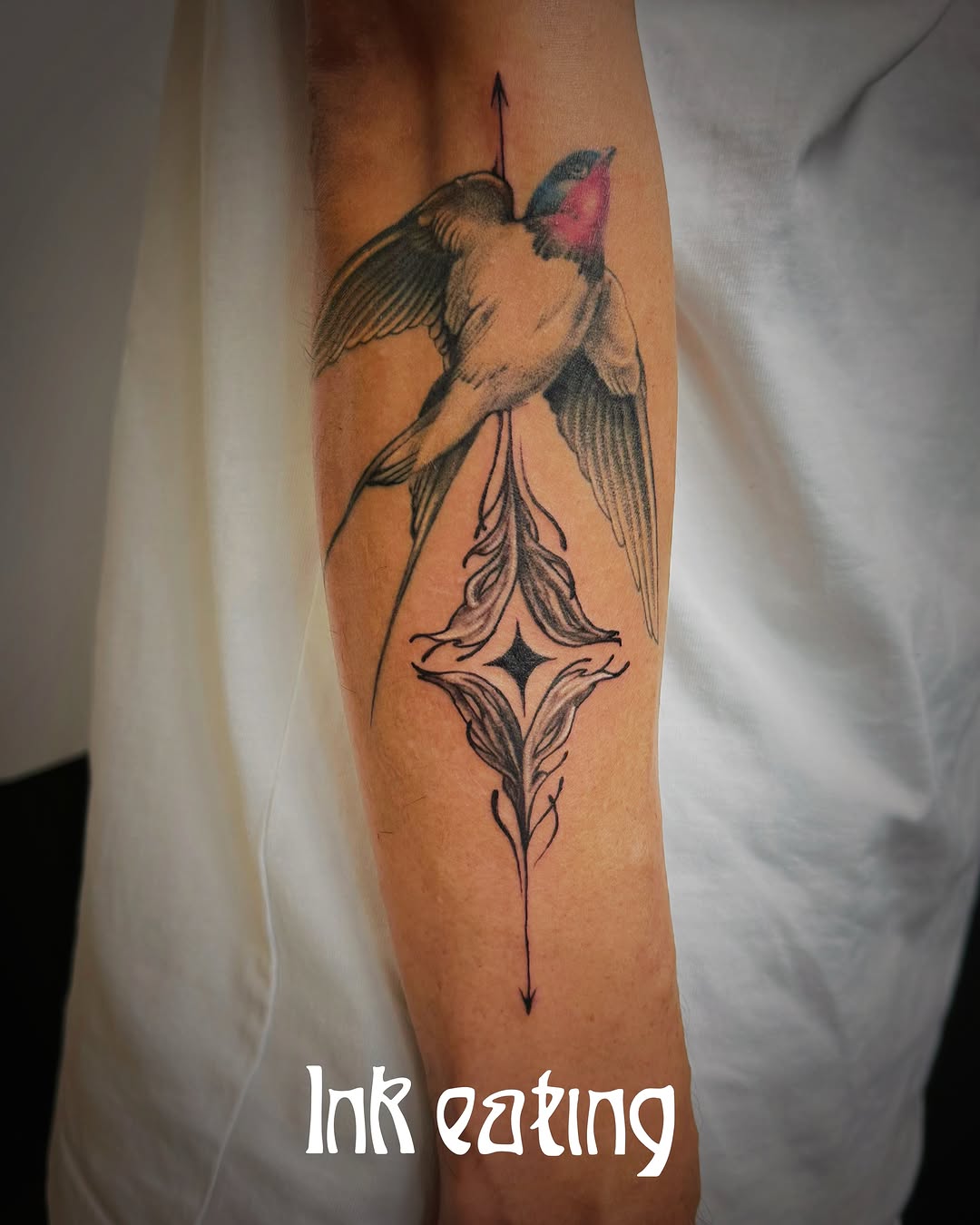 Tattoo by @ink_eating — fine_line, black_and_grey