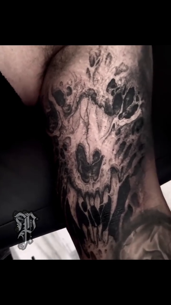 Tattoo by @barragantattoos — dark_realism, black_and_grey