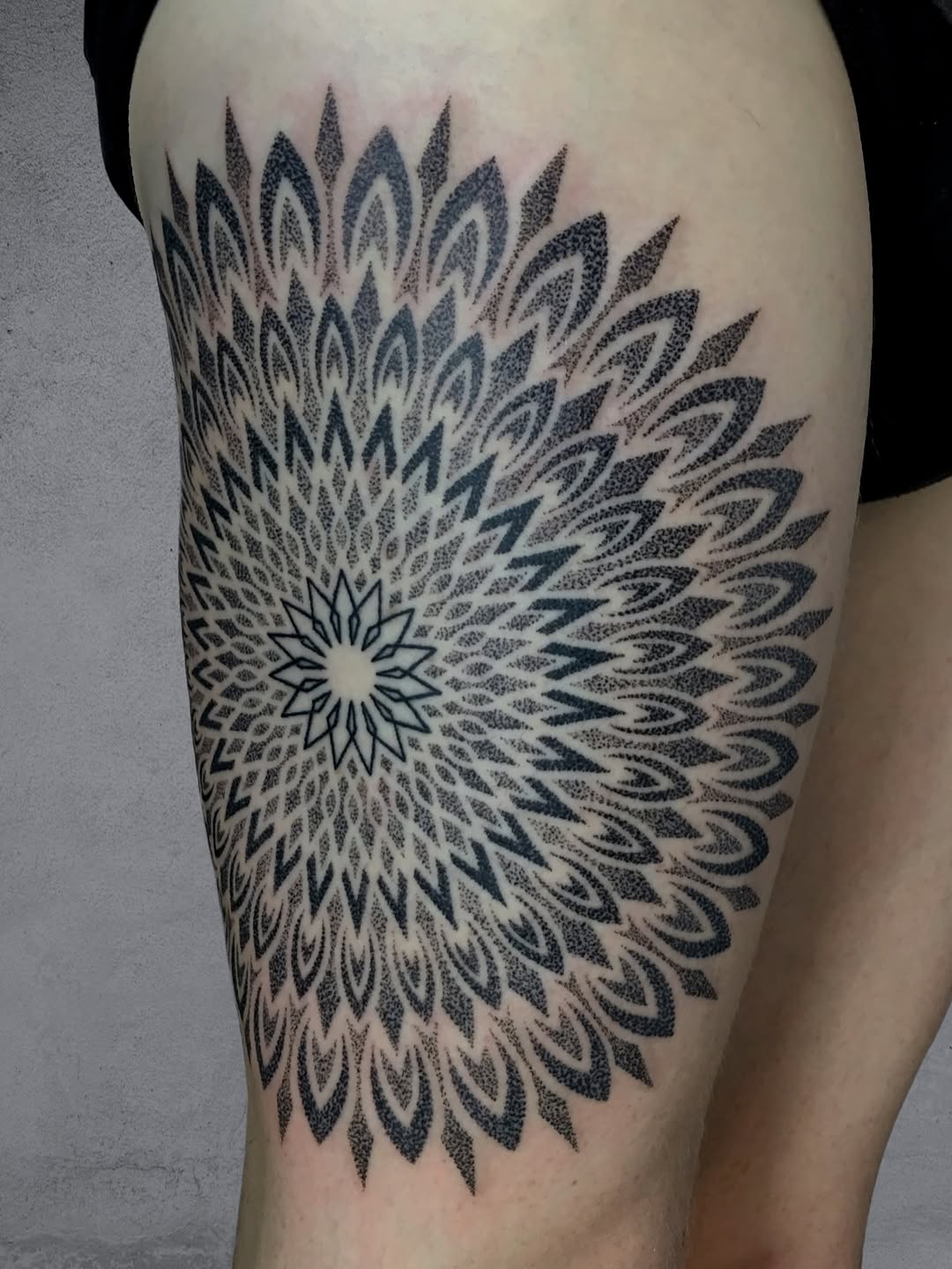 Tattoo by @setharcane — dotwork, geometric