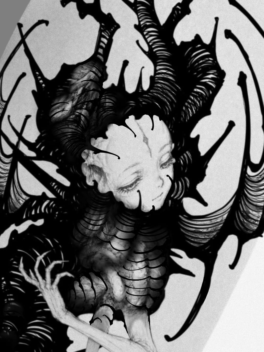 Tattoo by @otherself.tattoo — dark_realism, blackwork