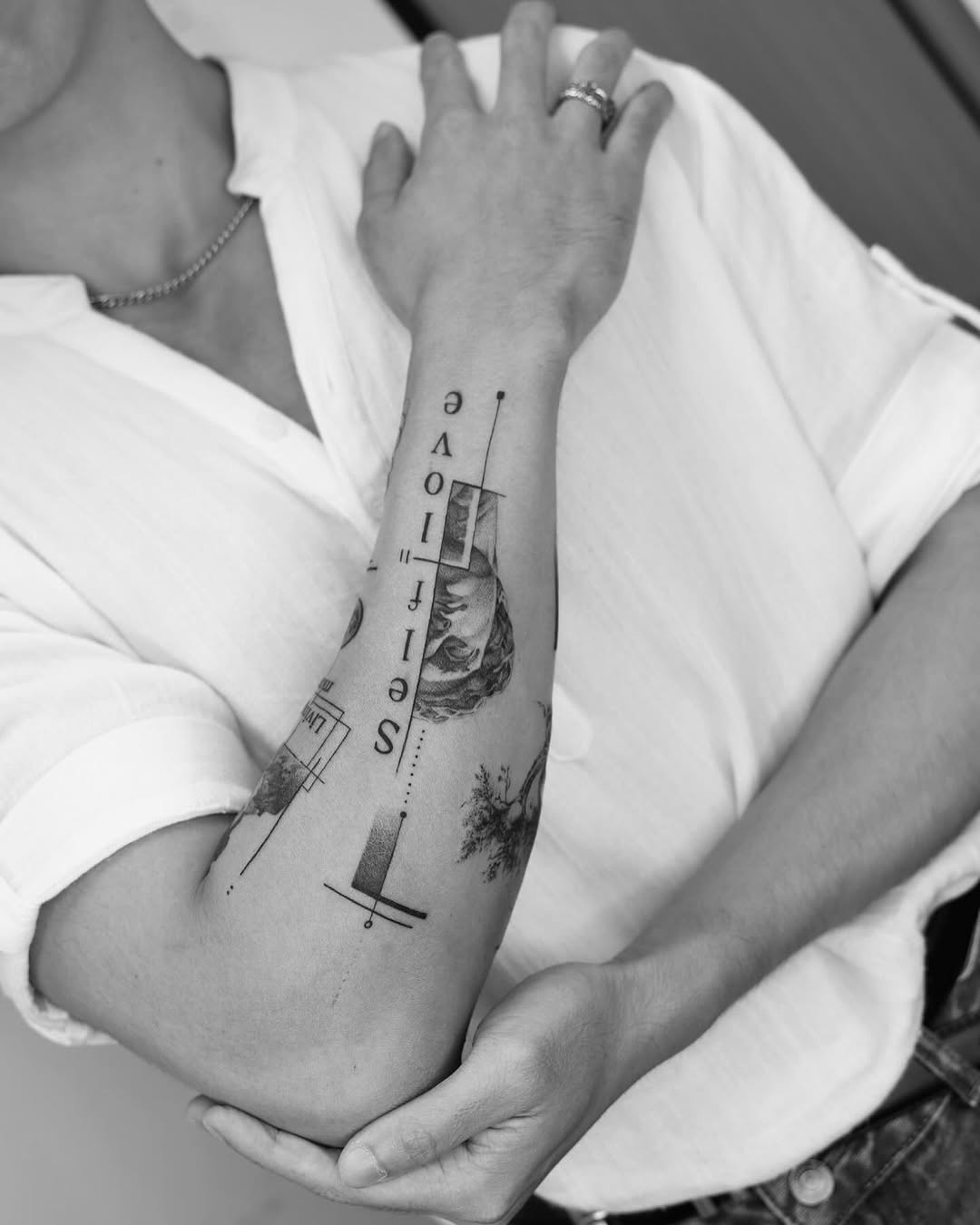 Tattoo by @arthoitam — black_and_grey, geometric