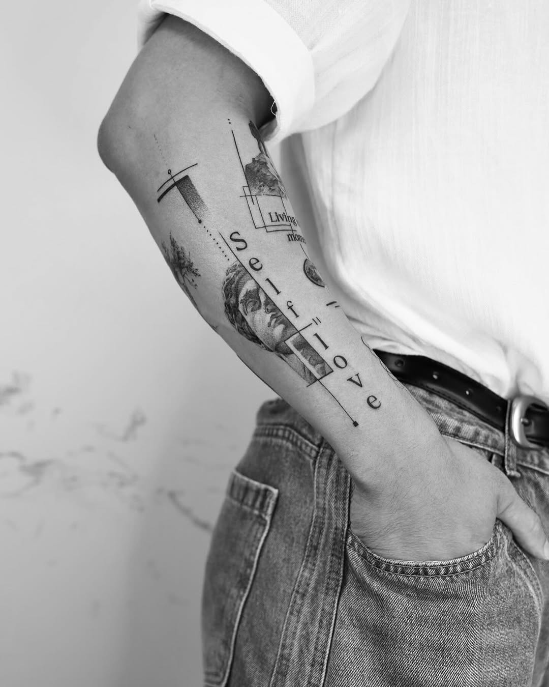 Tattoo by @arthoitam — black_and_grey, lettering_script