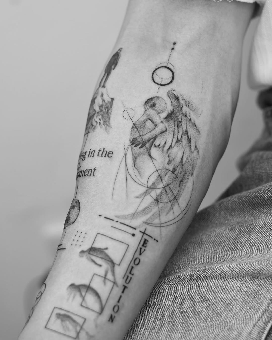 Tattoo by @arthoitam — dotwork, geometric