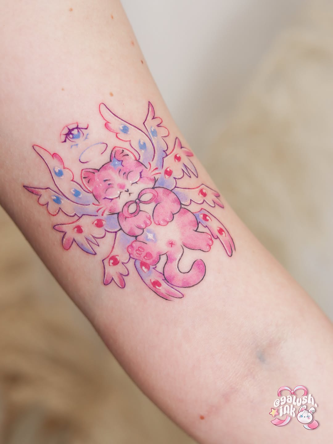 Tattoo by @galush.ink โ new_school, watercolor