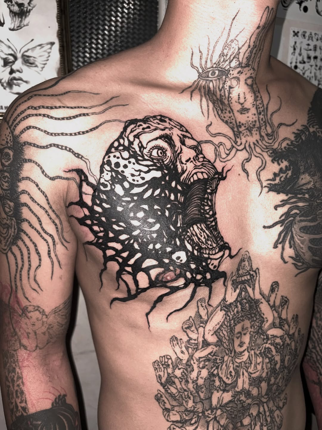 Tattoo by @ssssssssssim5 — blackwork, dark_realism