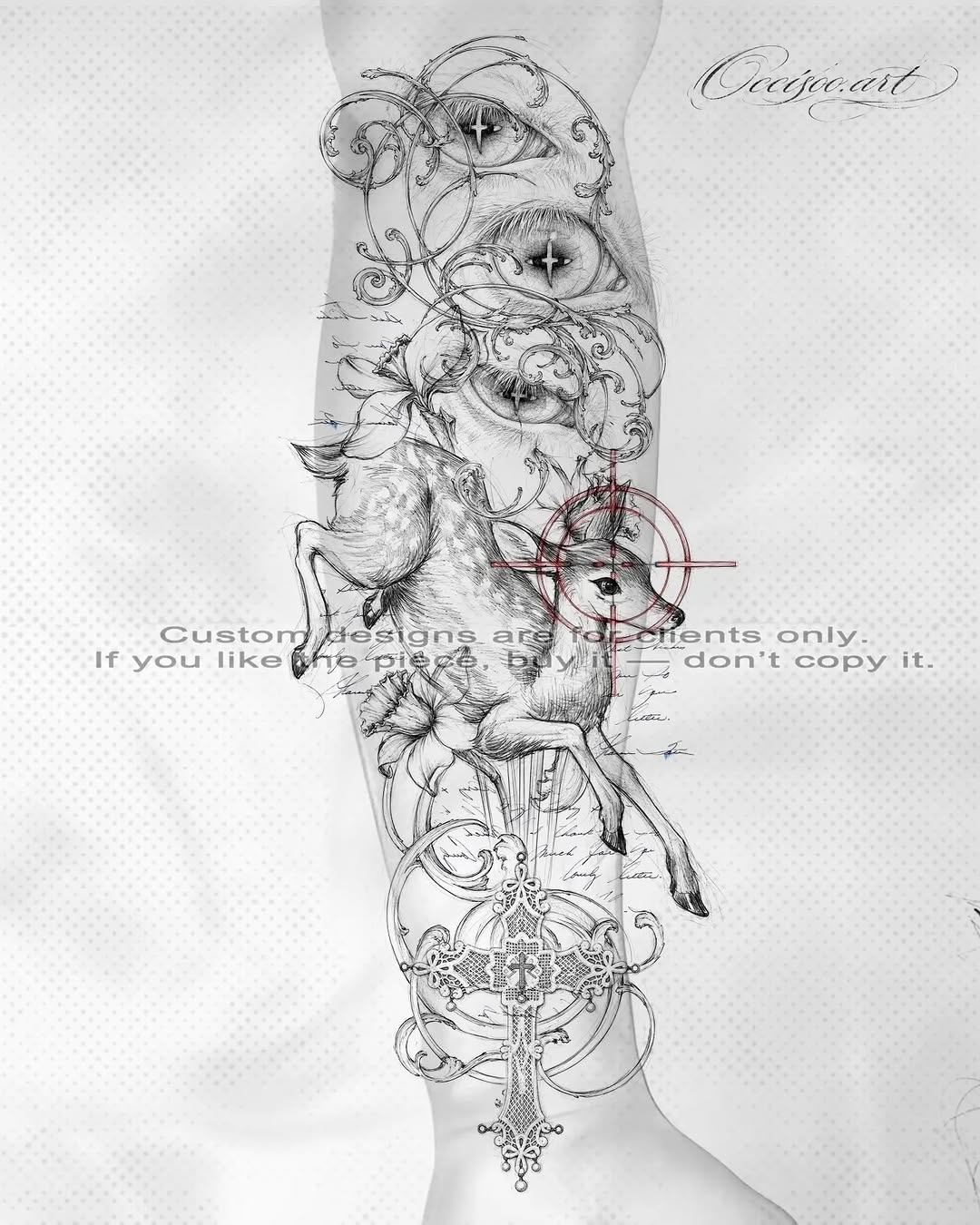 Tattoo by @occisoo.art โ illustrative, black_and_grey